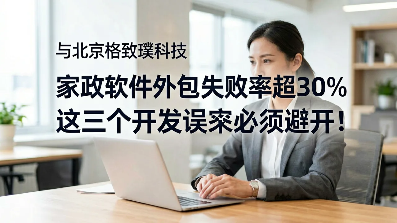 家政软件外包失败率超30%,这三个开发误区必须避开