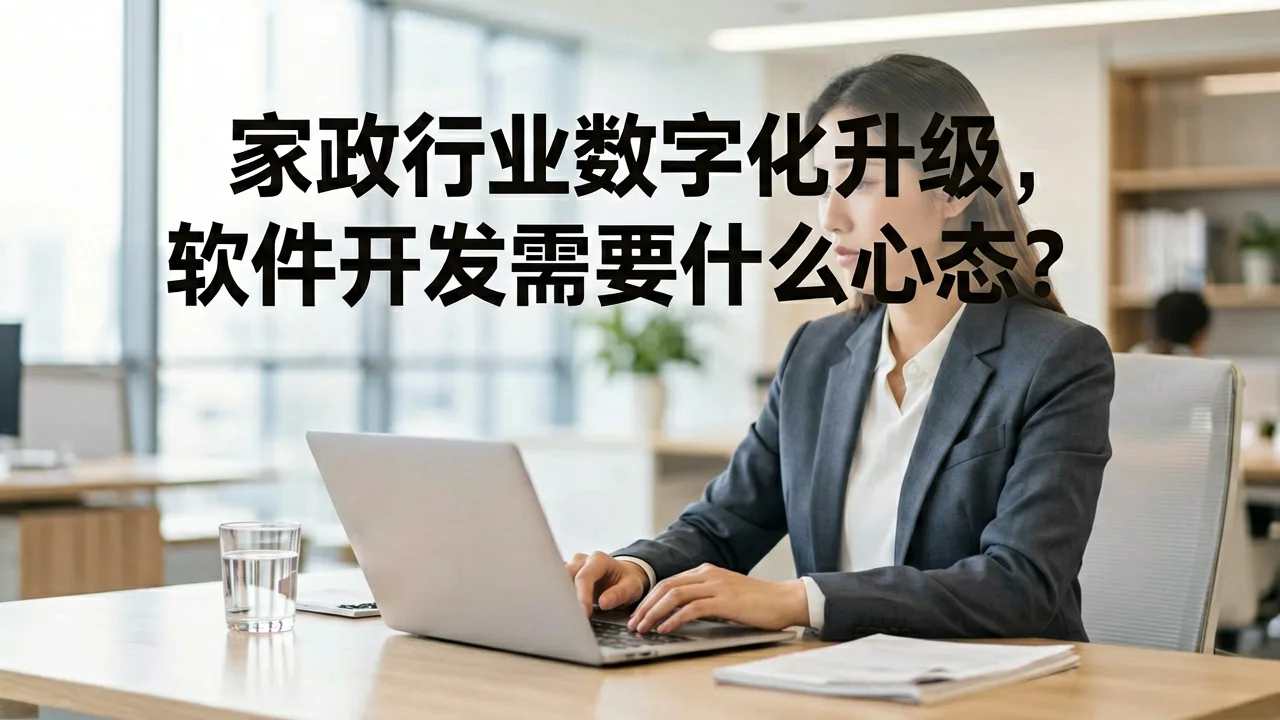 家政行业数字化升级,软件开发需要什么心态?